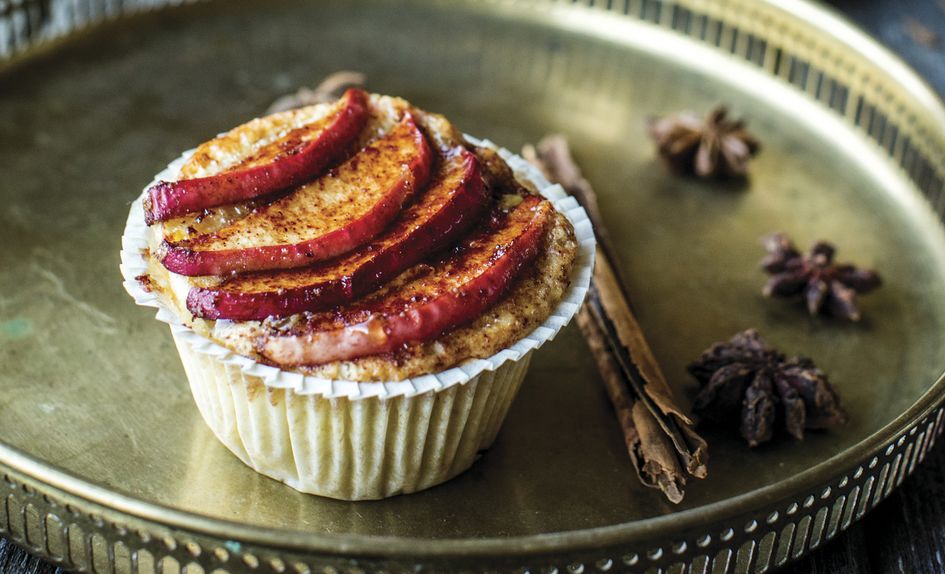 Eplemuffins med vaniljekrem Eplemuffins med vaniljekrem