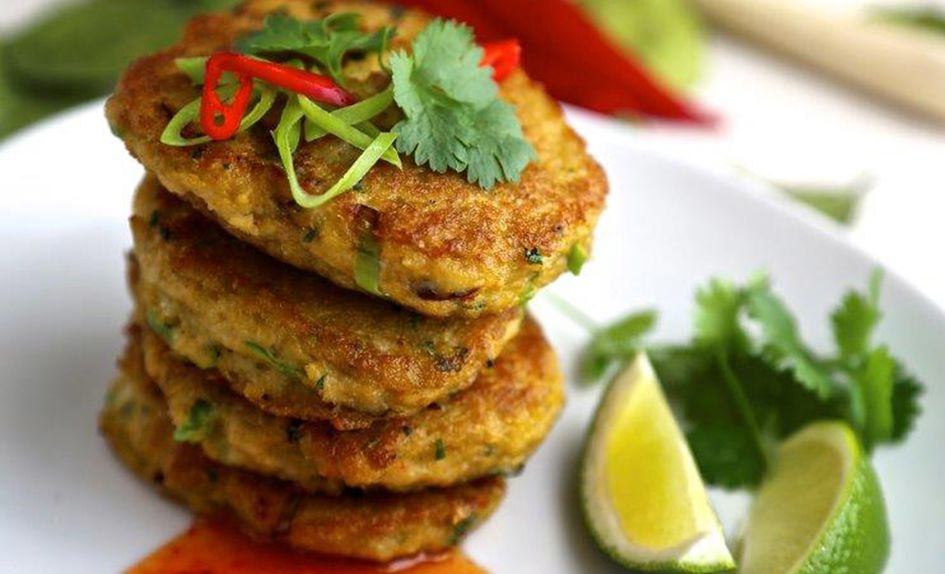 Krabbekaker med smak av Thailand Krabbekaker med smak av Thailand