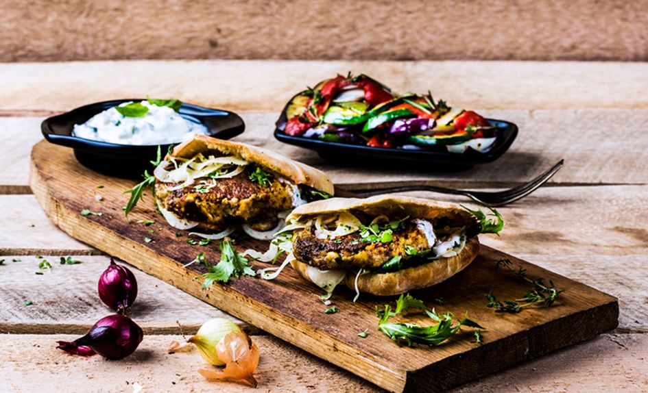 Smaksrik vegetarburger Smaksrik vegetarburger