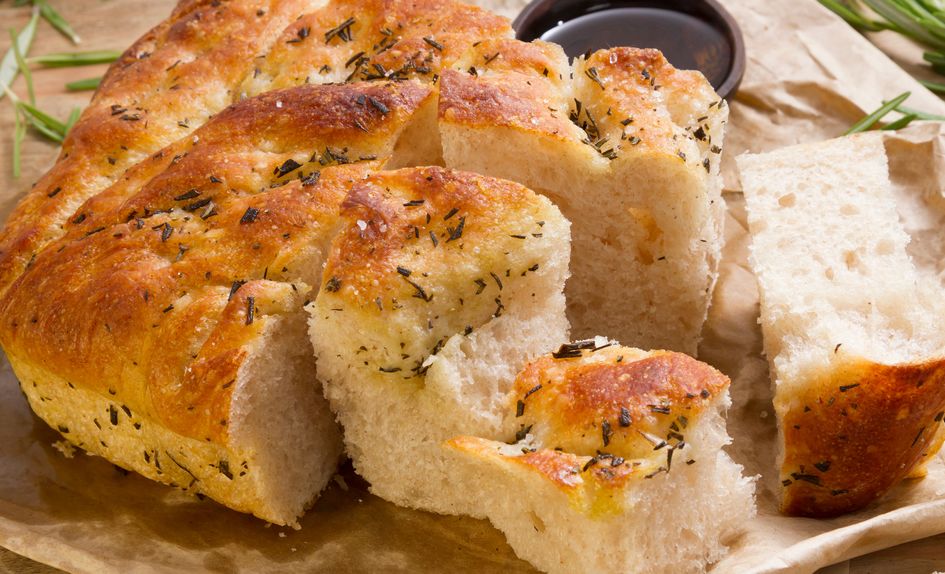 Hjemmelaget focaccia Hjemmelaget focaccia