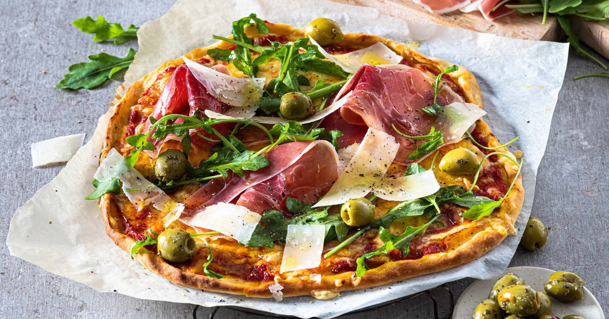 Italiensk Pizza Med Parmaskinke Oppskrift Meny No