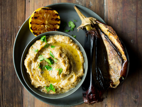 Grillet auberginekompott Grillet auberginekompott