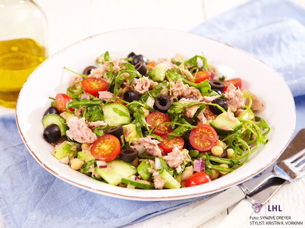 Salat med tunfisk og kikerter Salat med tunfisk og kikerter