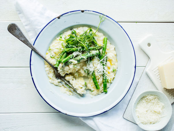 Risotto med asparges Risotto med asparges