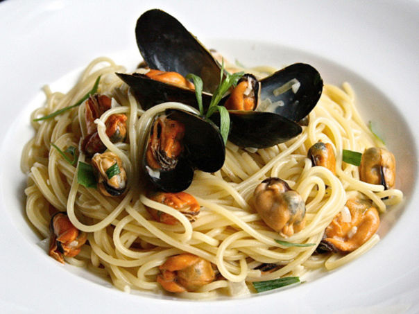 Pasta med blåskjell Pasta med blåskjell