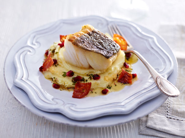 Skrei med chorizo Skrei med chorizo