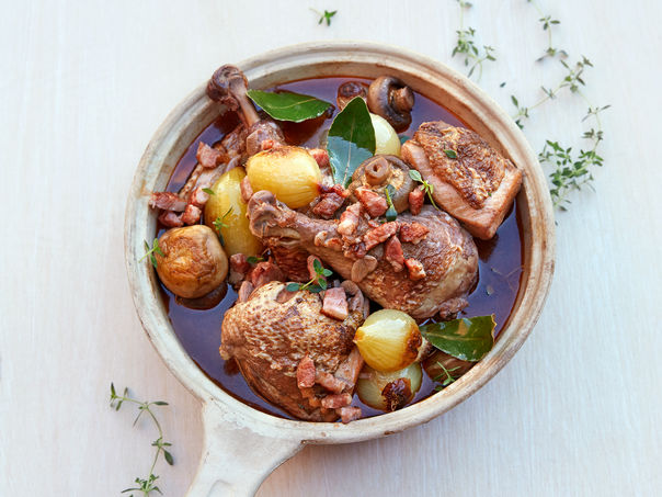 Klassisk coq au vin Klassisk coq au vin