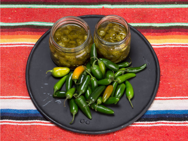 Syltede jalapeñoringer Syltede jalapeñoringer