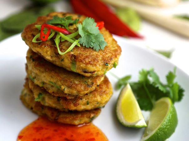 Krabbekaker med smak av Thailand Krabbekaker med smak av Thailand