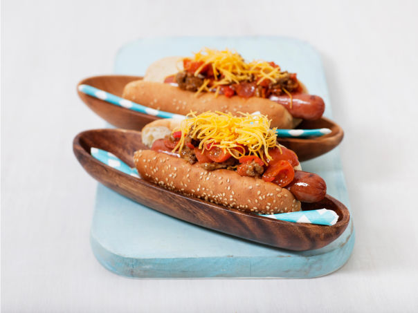 Tex-mex chili dogs Tex-mex chili dogs
