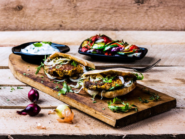 Smaksrik vegetarburger Smaksrik vegetarburger
