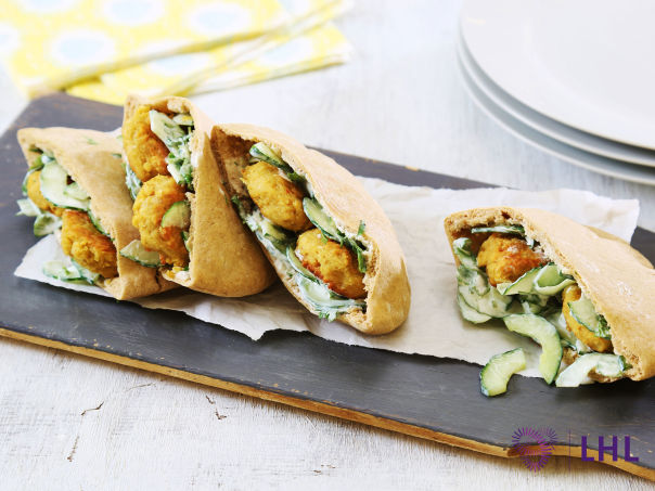 Falafel i pitabrød Falafel i pitabrød