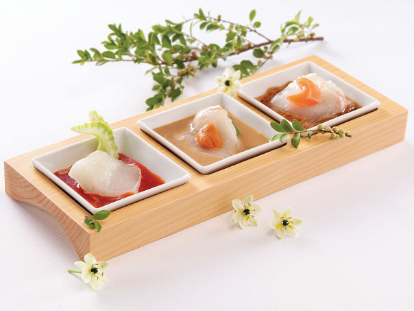 Sashimi av kveite Sashimi av kveite
