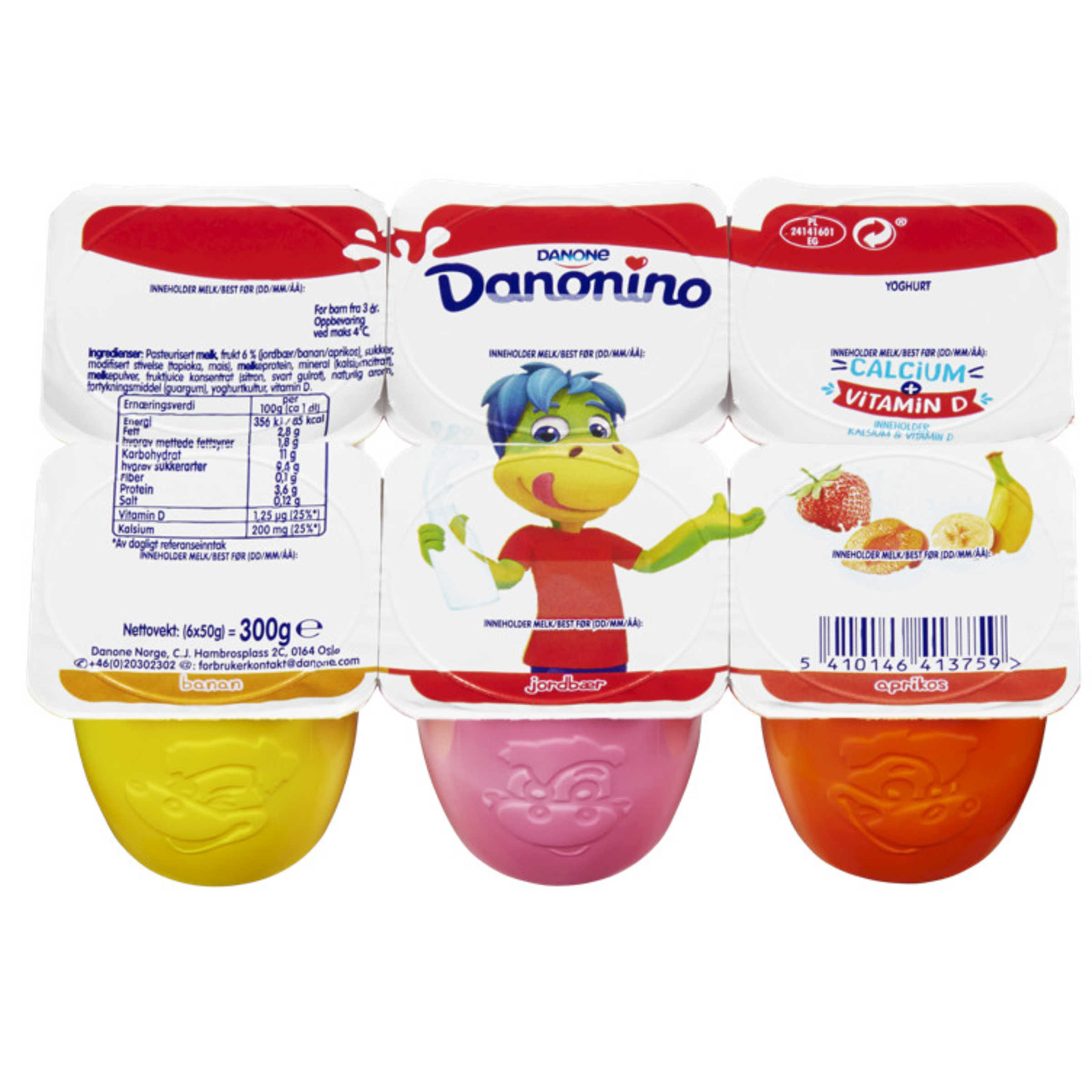 Danonino Yoghurt Mix No1 6x50g Meny.no