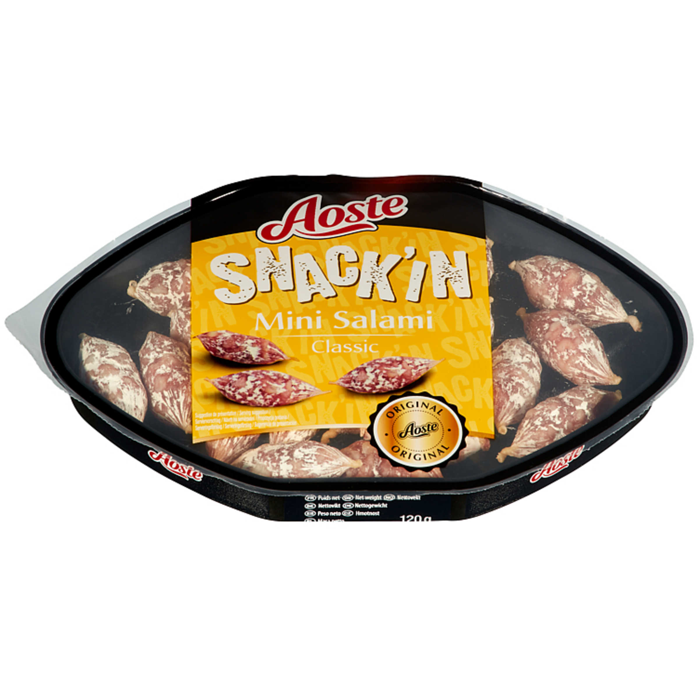 Salami Snack Naturell 120g Aoste Meny.no