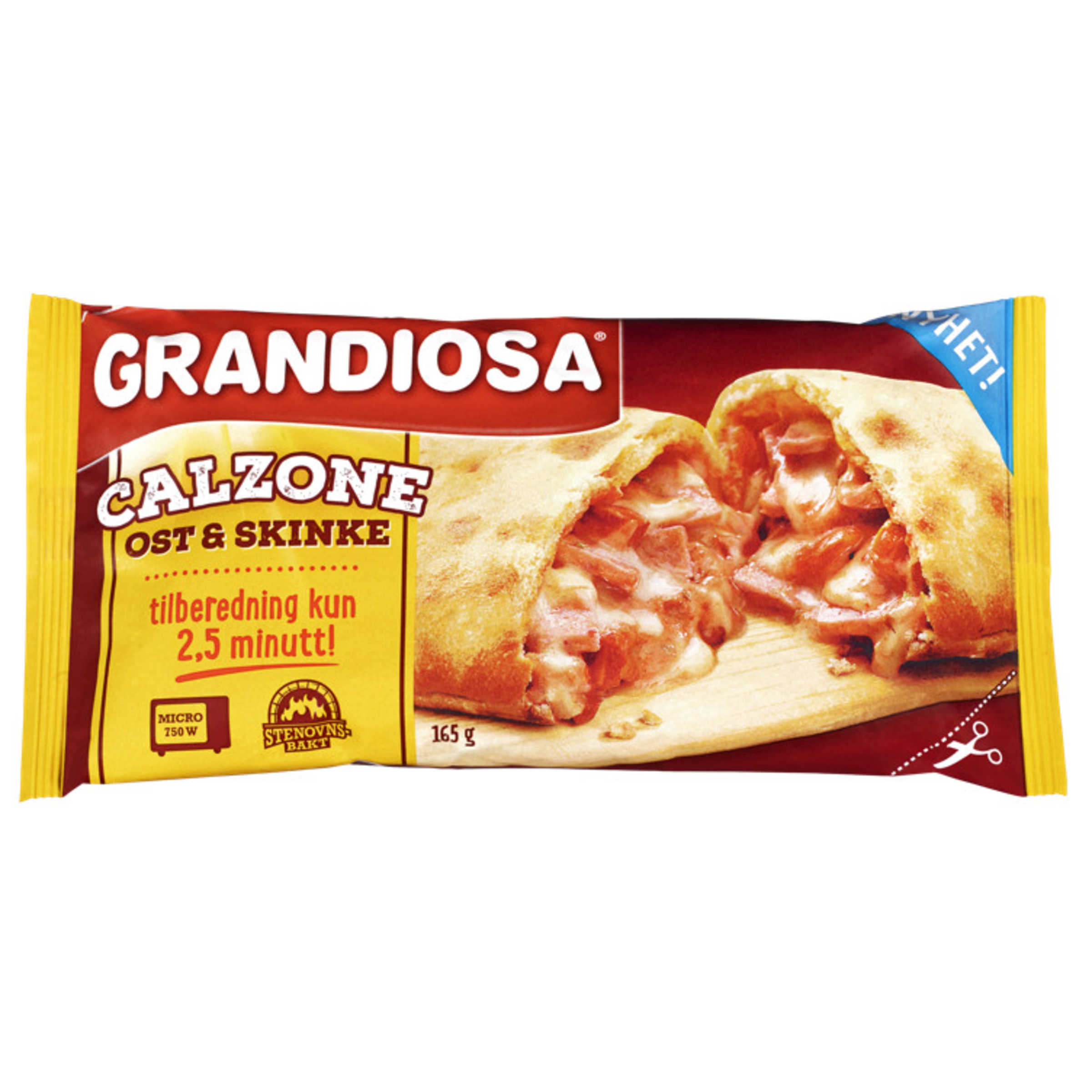 Grandiosa Pizza Calzone Ost&Skinke 165g Meny.no