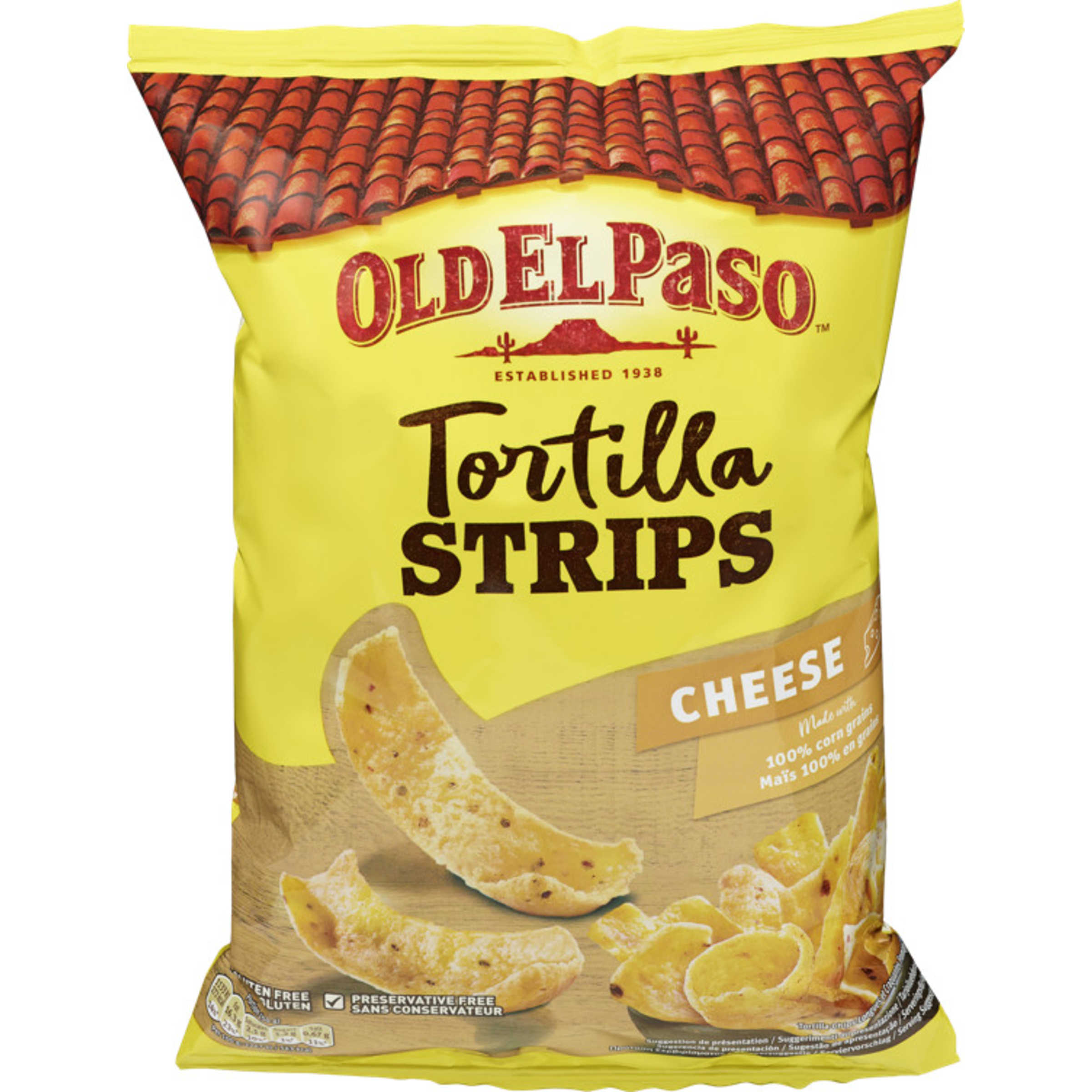 Tortilla Strips Cheese 185g Old El Paso Meny.no