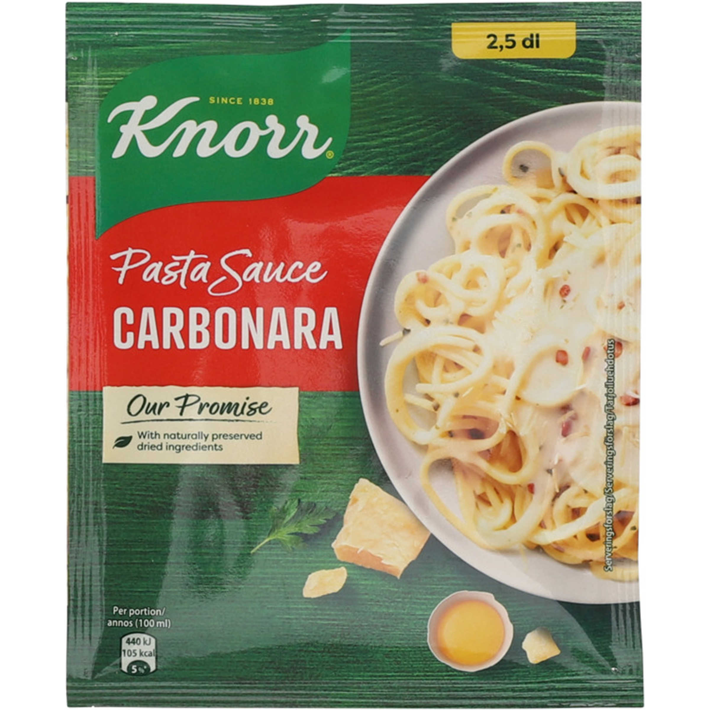 Carbonara Pastasaus 27g Knorr Meny.no