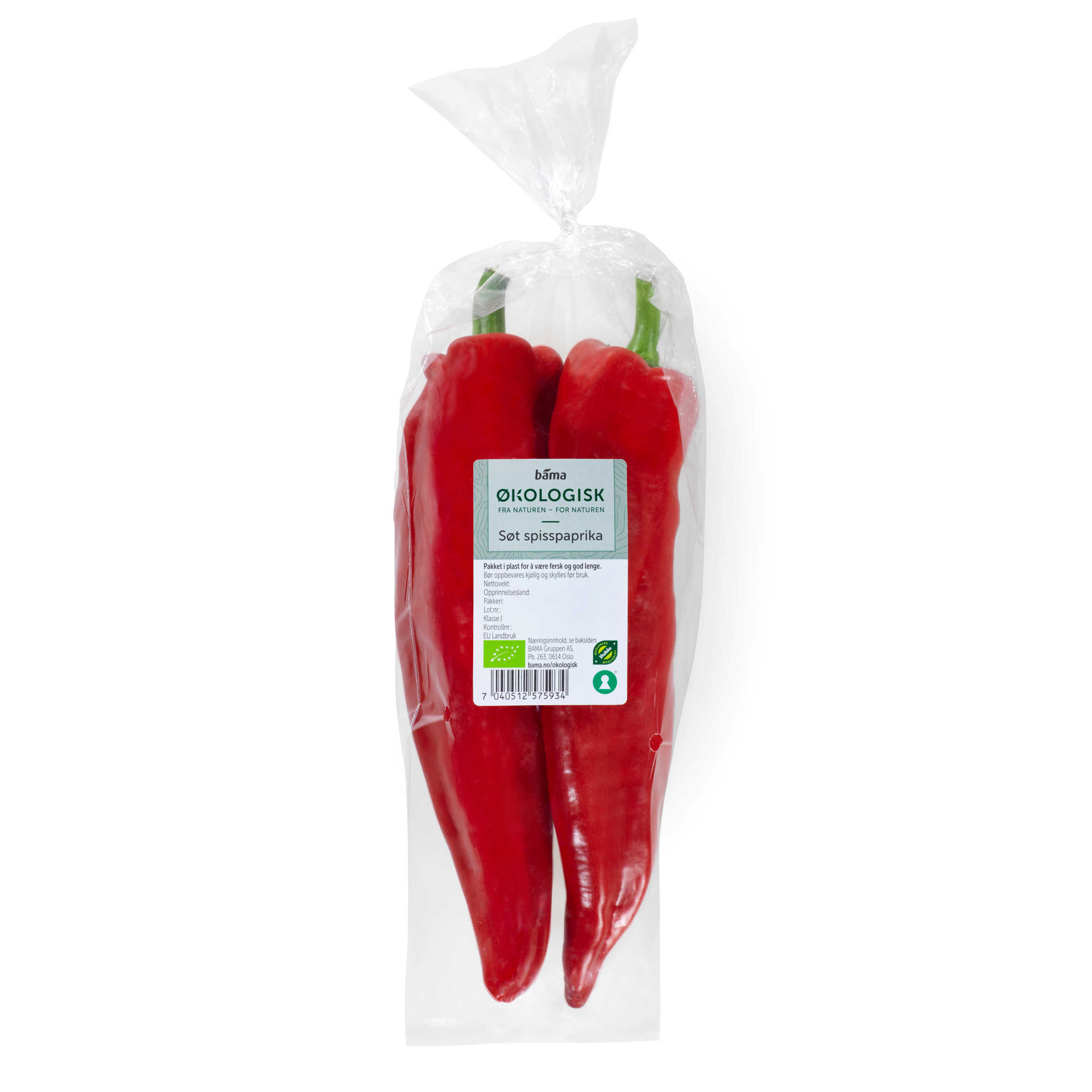 Paprika Rød - Spiss Økologisk 3stk Go Eco | Meny.no