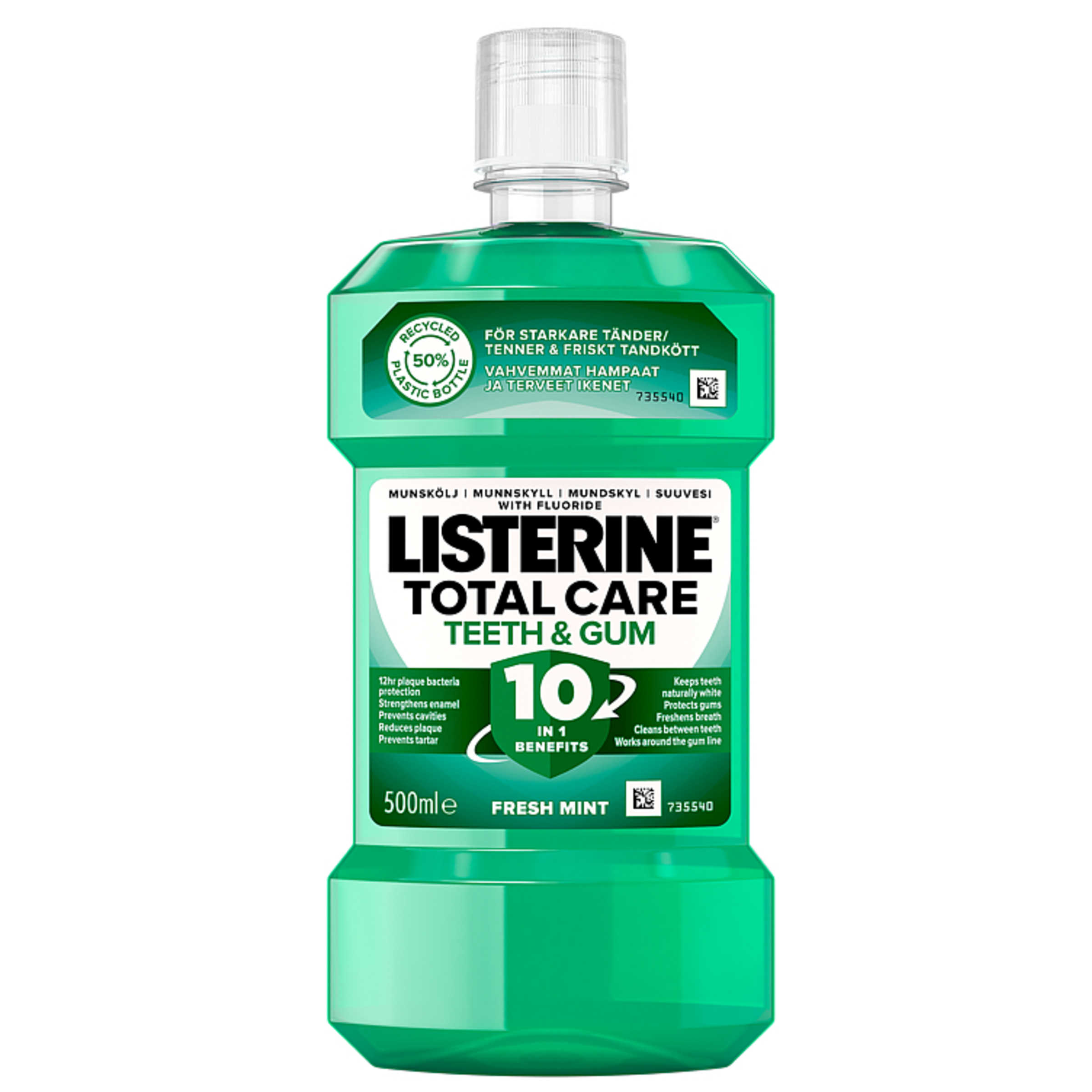 Listerine Fluoride Munnskyll 500ml Srp Meny.no