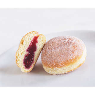 Berlinerbolle med Bringebær - 