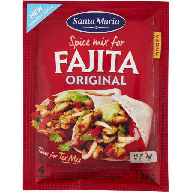 Santa Maria Fajita Spice Mix Original mausteseos kanalle 28g