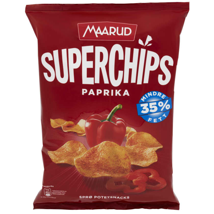 Superchips Paprika 140g Maarud Meny.no