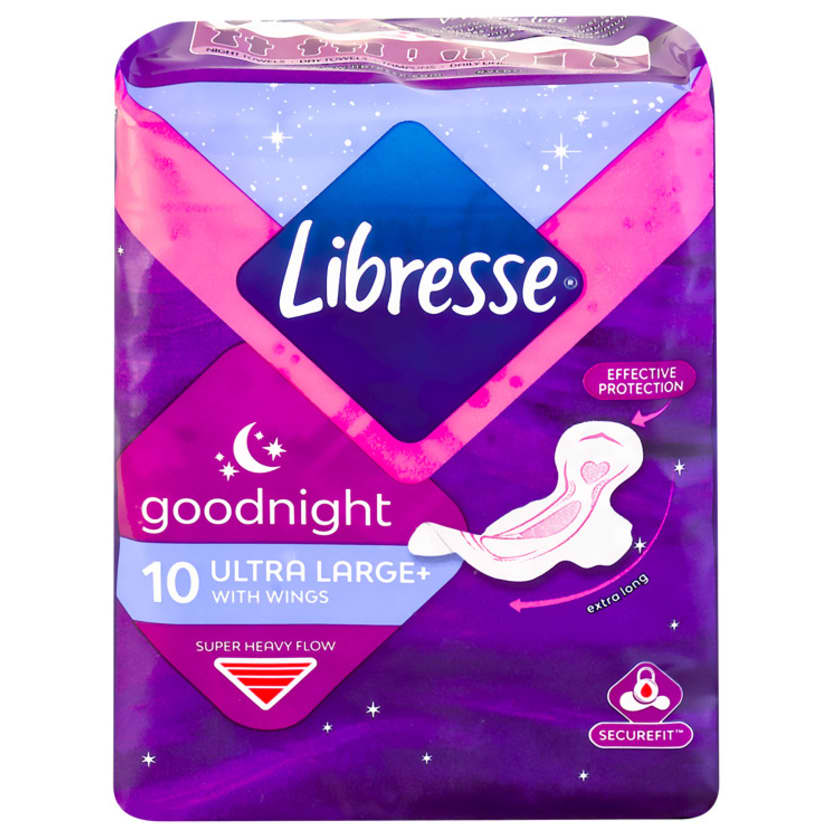 Libresse Goodnight Wing Bind 10stk Meny.no