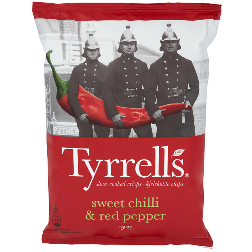 Tyrrells Chips Sweet Chilli&Red Pepper 150g Meny.no