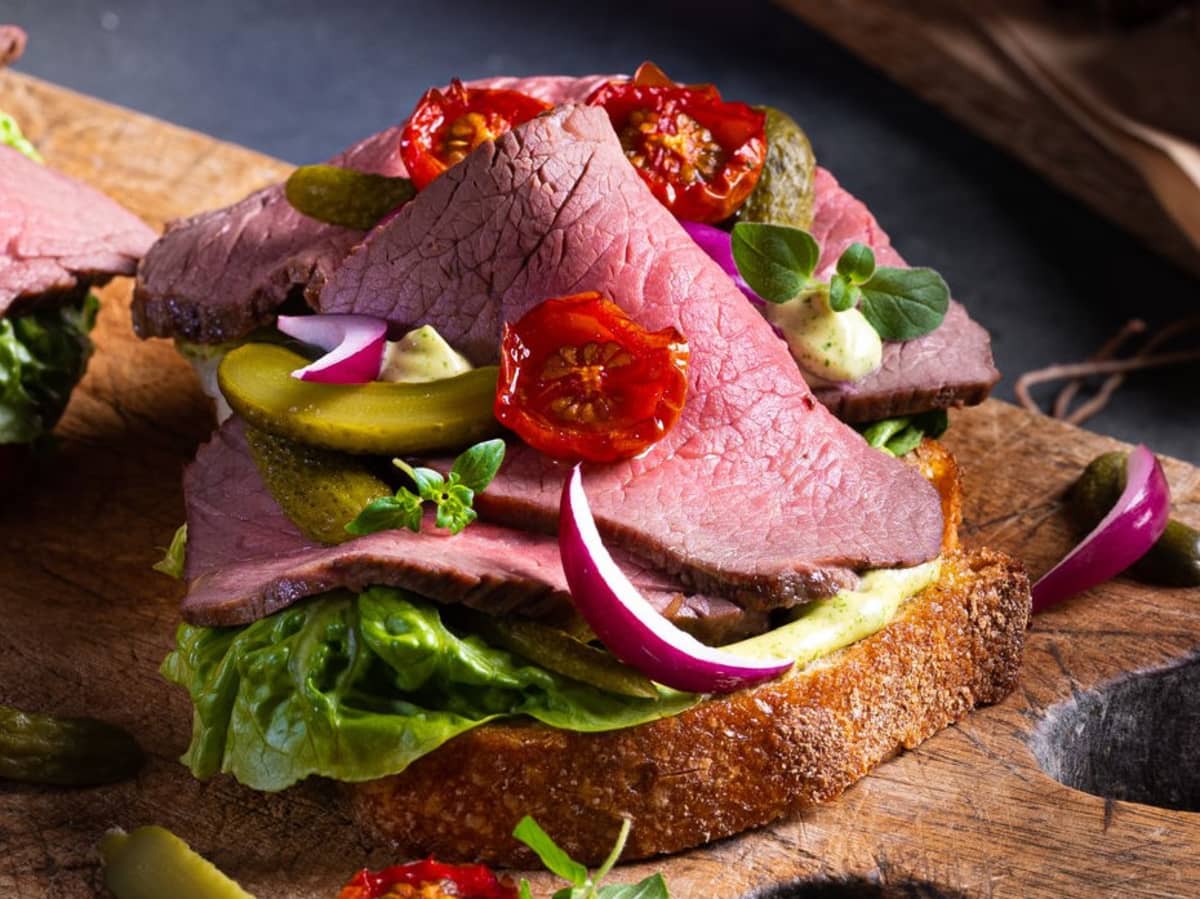 roastbiff smørbrød oppskrift