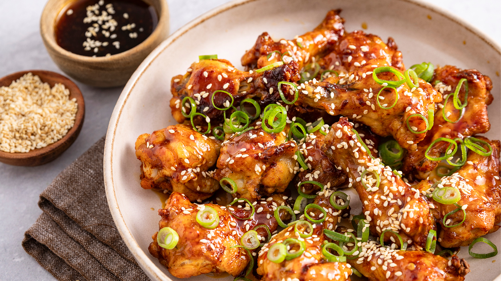 Kyllingklubber med sweet chili- og soyaglaze