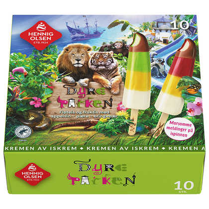 Dyreparken Is Multipack 10stk Hennig Olsen Meny No