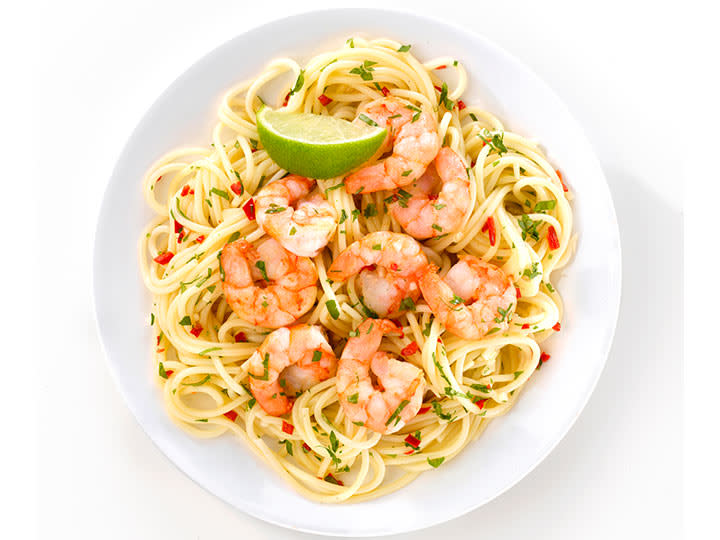 Spaghetti med scampi