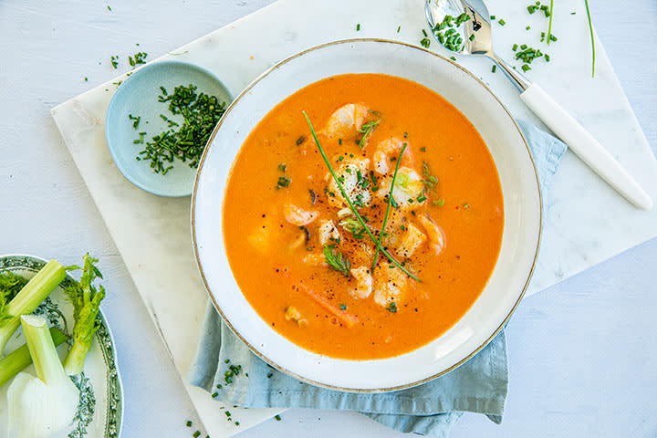 Fransk fiskesuppe med hvitvin