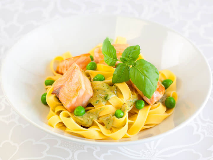 Tagliatelle med laks