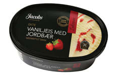 Jacobs Utvalgte ekte vaniljeis med jordbær