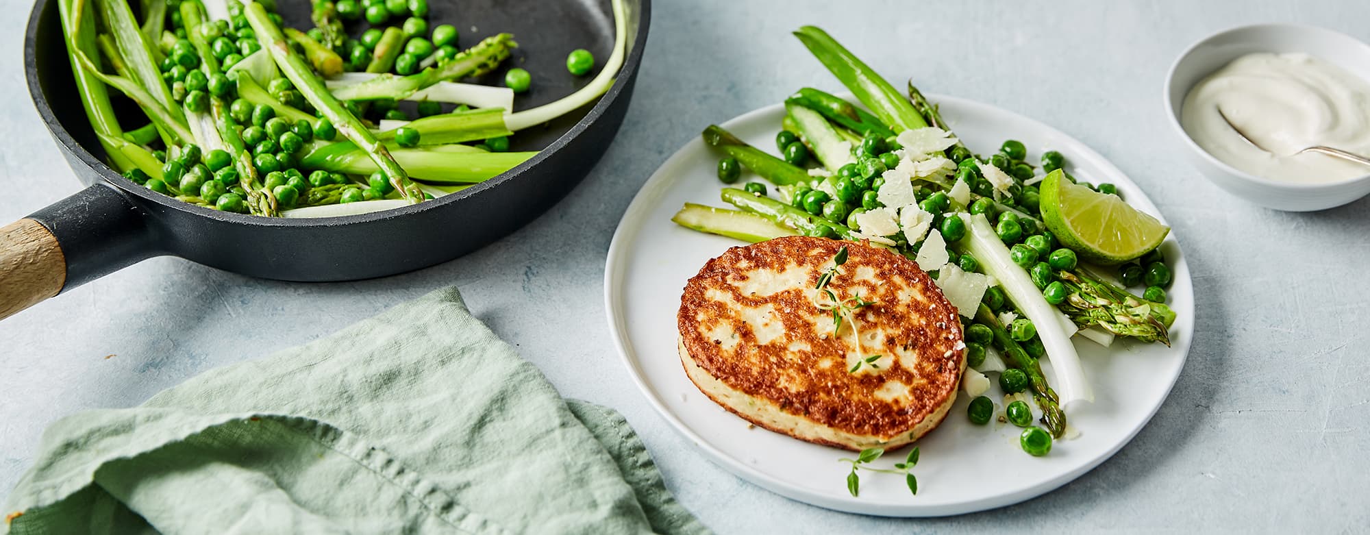 fiskekaker med grønnsaker