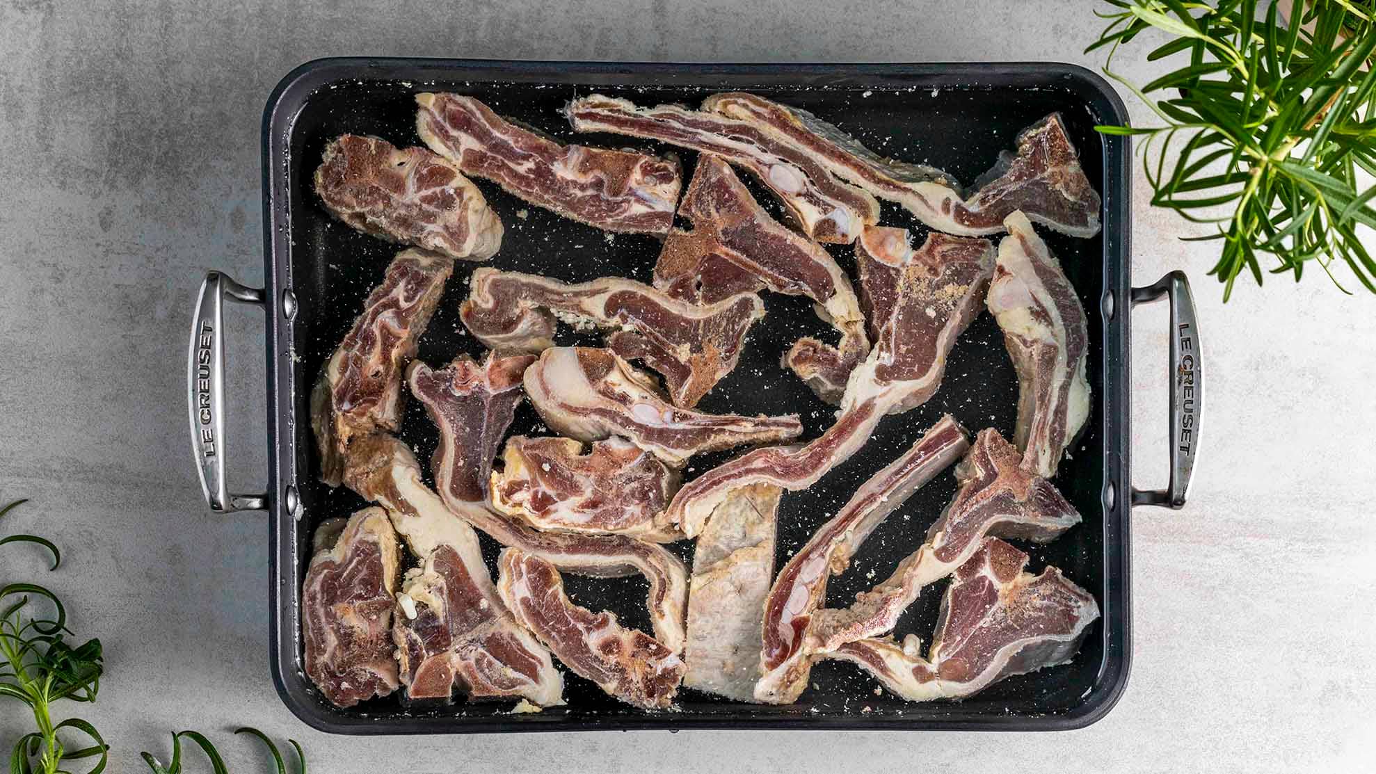 Vanne ut pinnekjøtt.