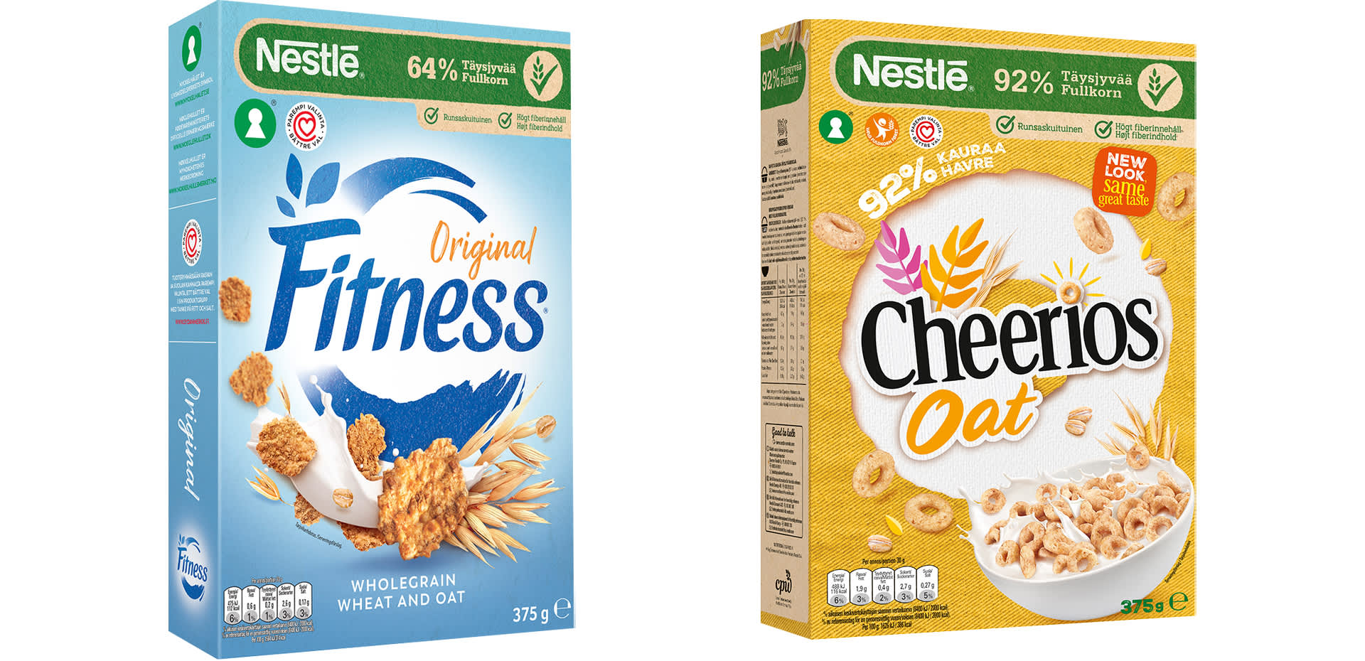 Nestlé Fitness og Nestlé Cheerios Havre.