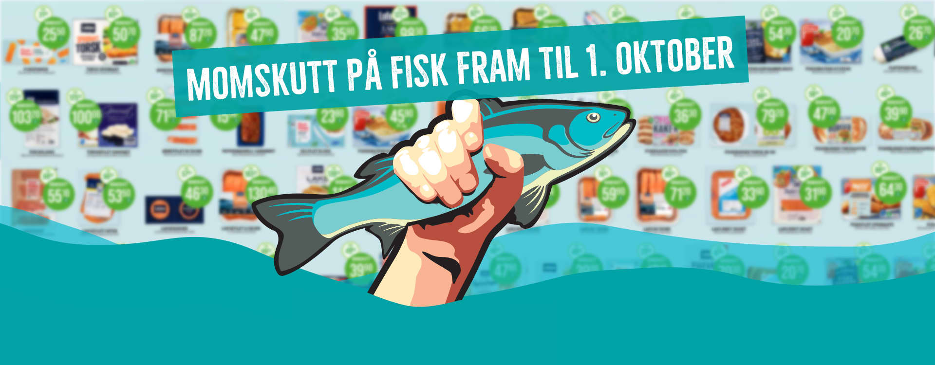 Priskutt tilsvarende moms på fisk i 2023