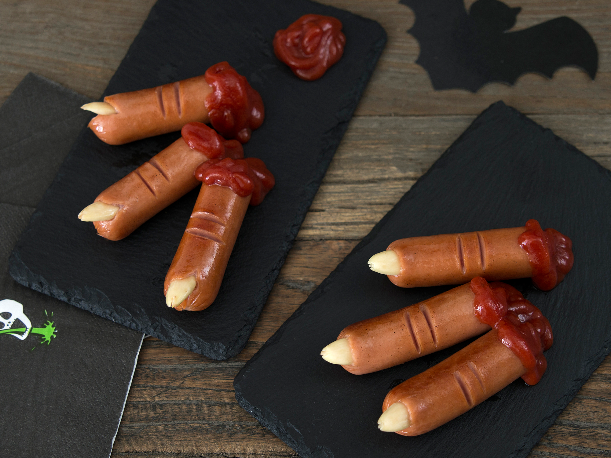 Skumle pølsefingre til Halloween