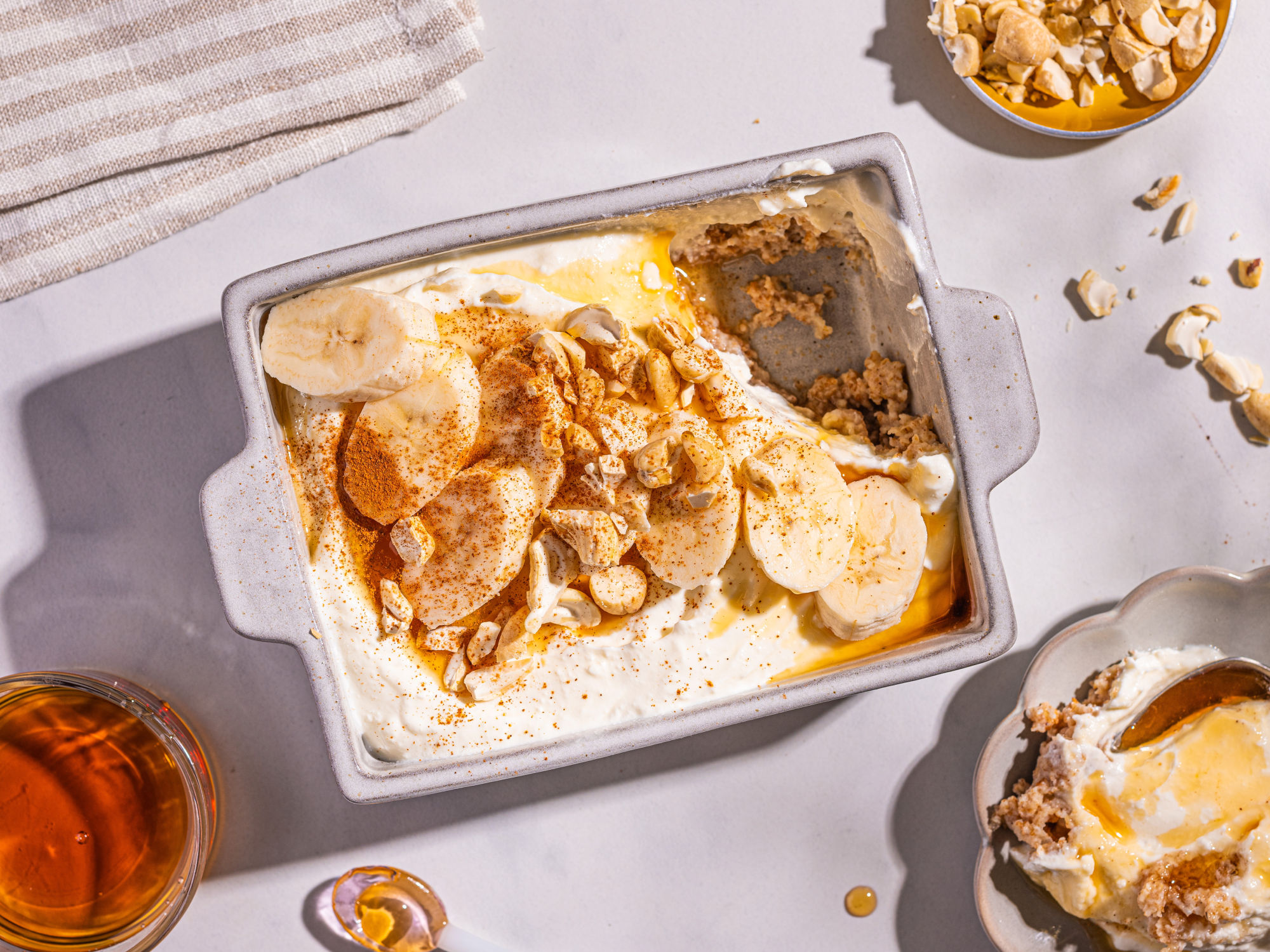 Weetabix med banan og peanøtter