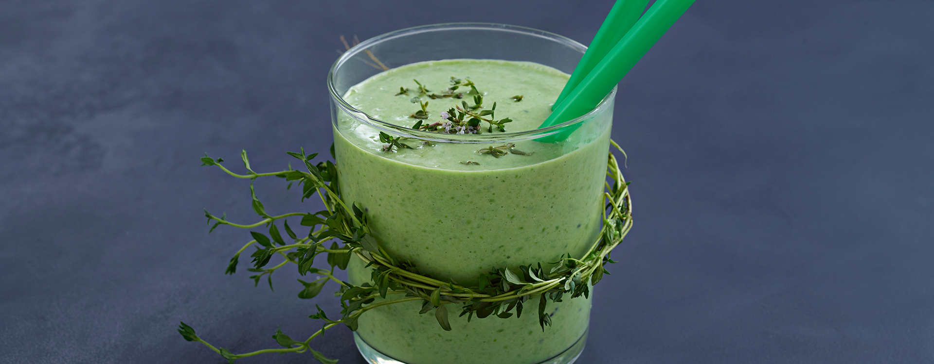 Kiwi- og ertesmoothie med mynte