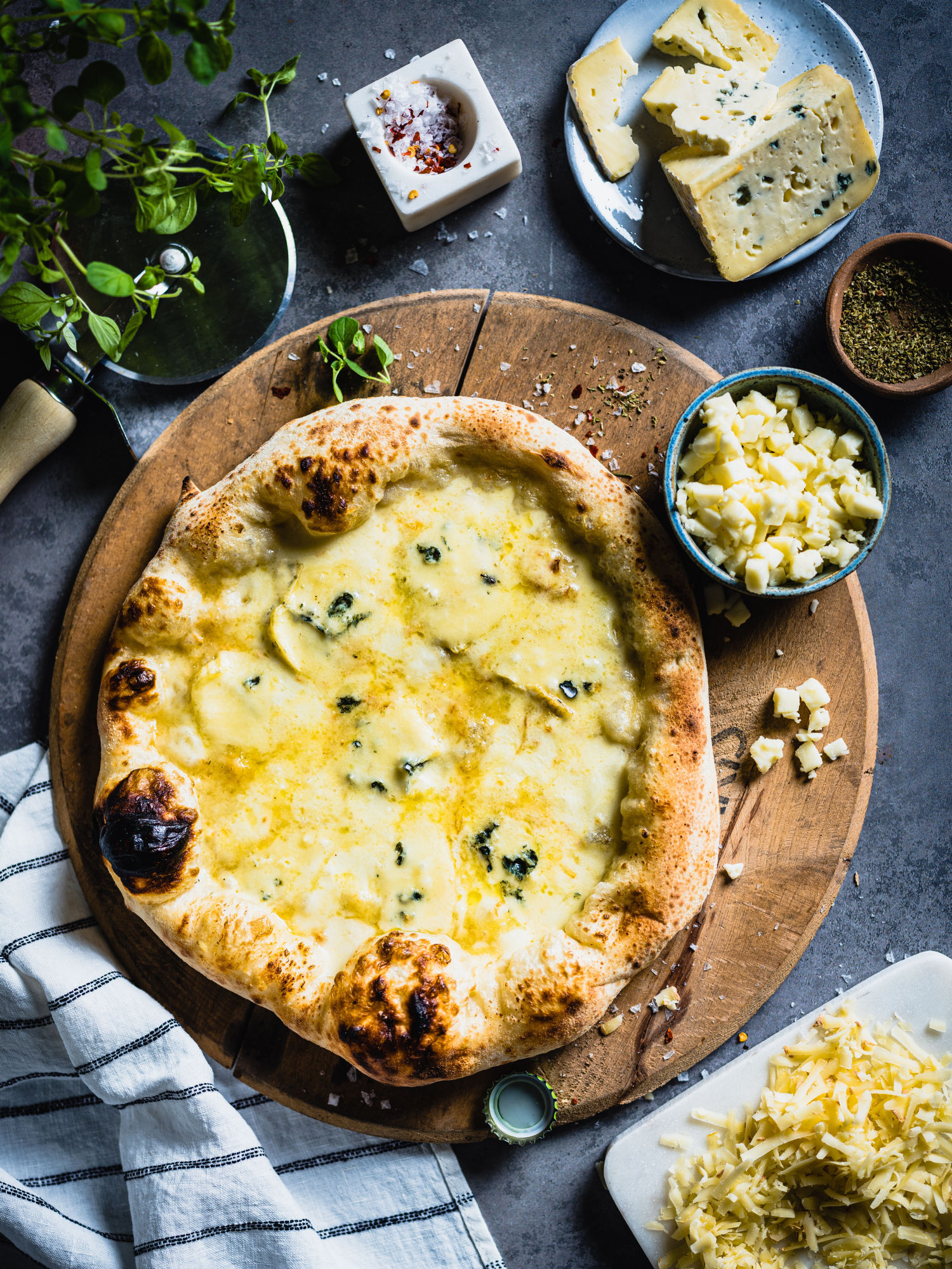 Quattro formaggi med norske oster