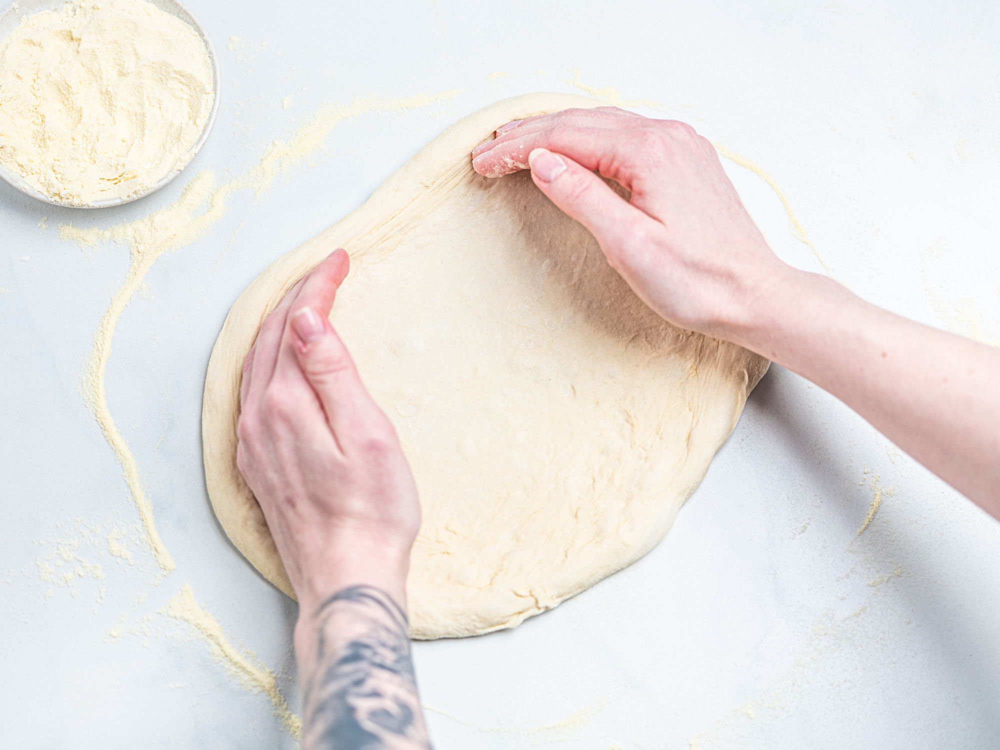Langtidshevet pizzadeig - 48 timer