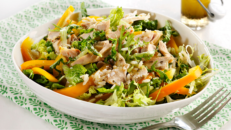 Kyllingsalat med ris