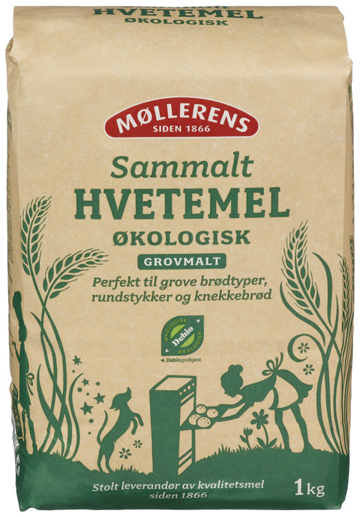 Hvete Sammalt Grov Økologisk 1kg Møllerens