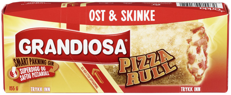 Pizzarull Ost&Skinke 155g Grandiosa