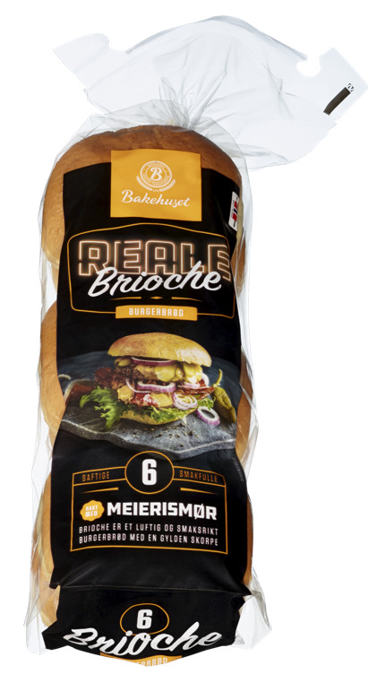 Burgerbrød Brioche 6stk 450g Reale