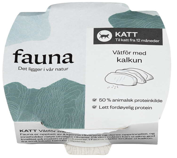 Fauna Katt Våtfor Kalkun 70g